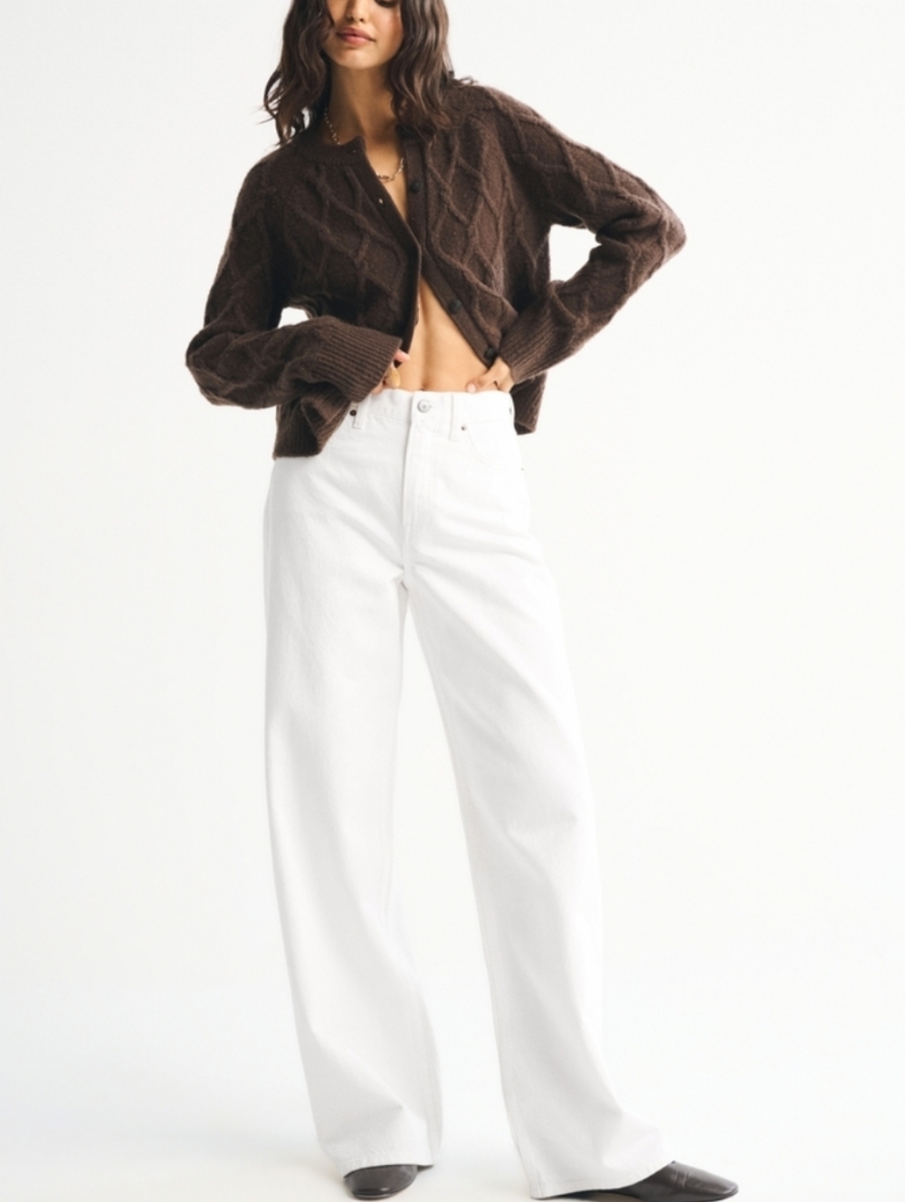 Abercrombie & Fitch High Rise Wide Leg Jeans
